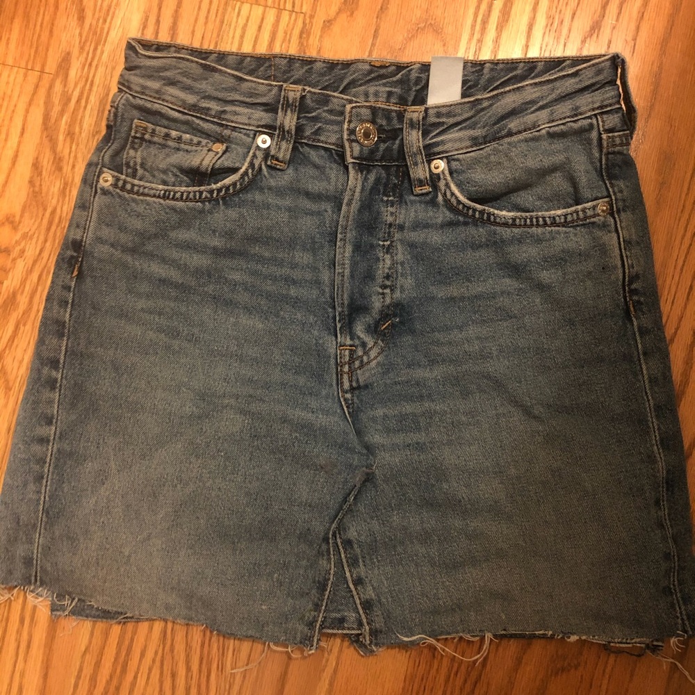Denim mini skirt
